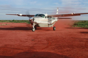 Start zur Flugsafari im Tsavo East Nationalpark